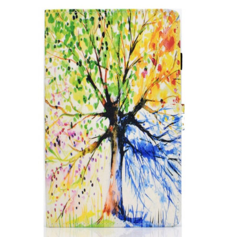 Folio Cover Samsung Galaxy Tab S6 Lite Albero Dell'acquerello