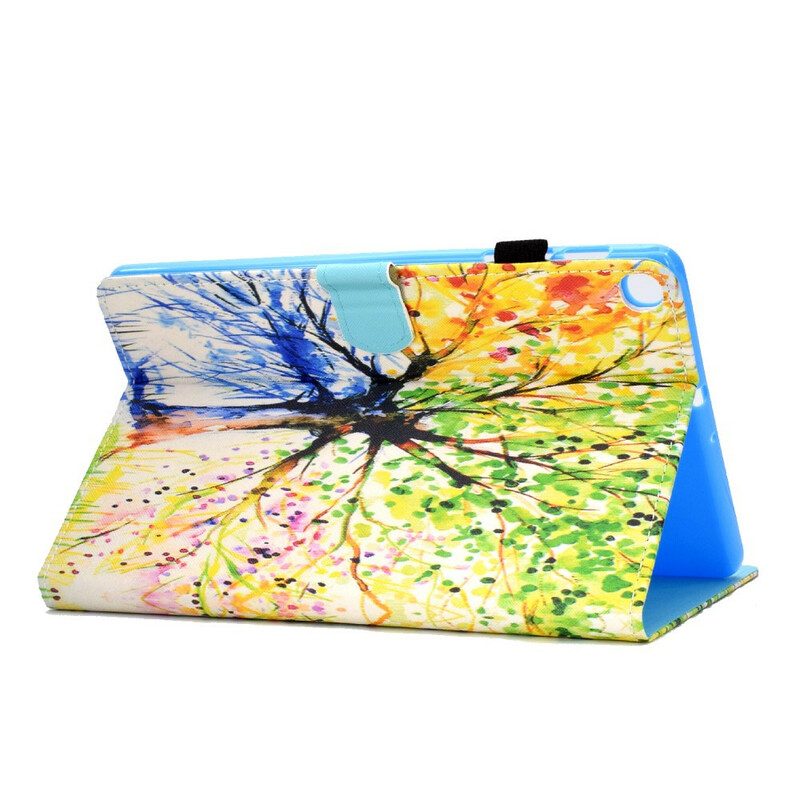 Folio Cover Samsung Galaxy Tab S6 Lite Albero Dell'acquerello