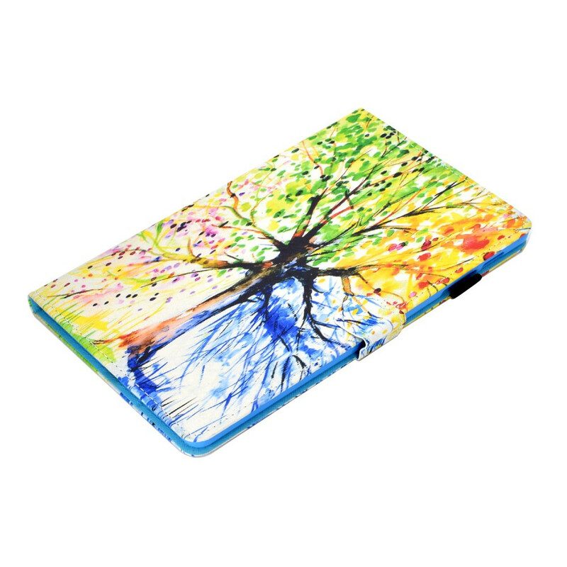 Folio Cover Samsung Galaxy Tab S6 Lite Albero Dell'acquerello