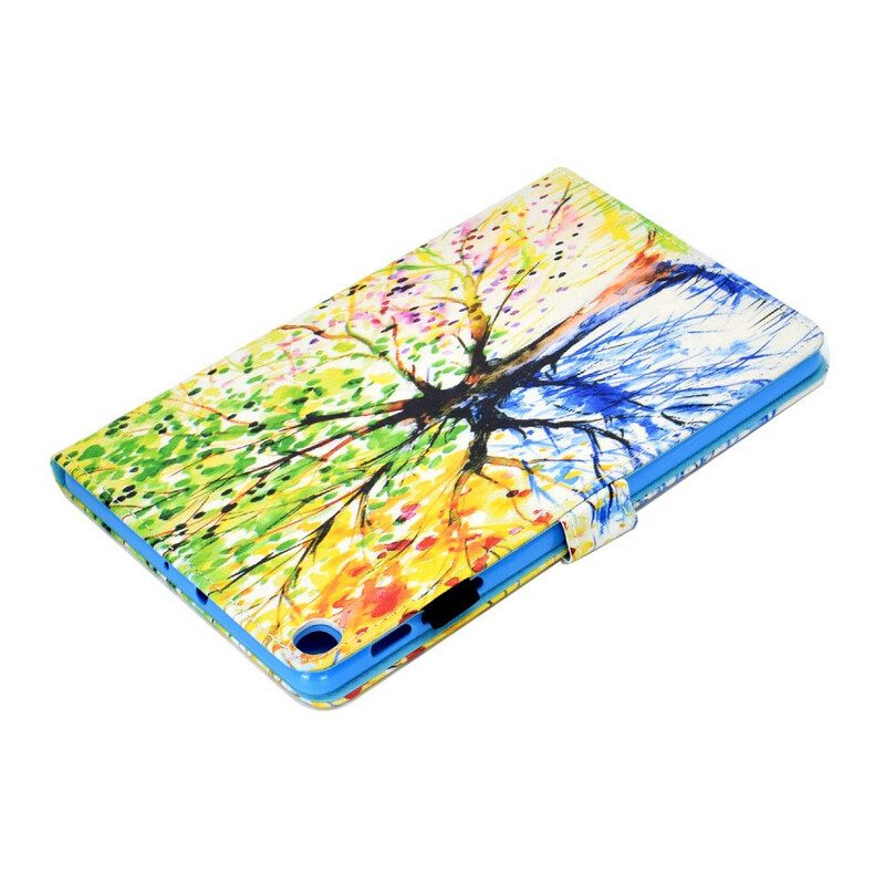 Folio Cover Samsung Galaxy Tab S6 Lite Albero Dell'acquerello