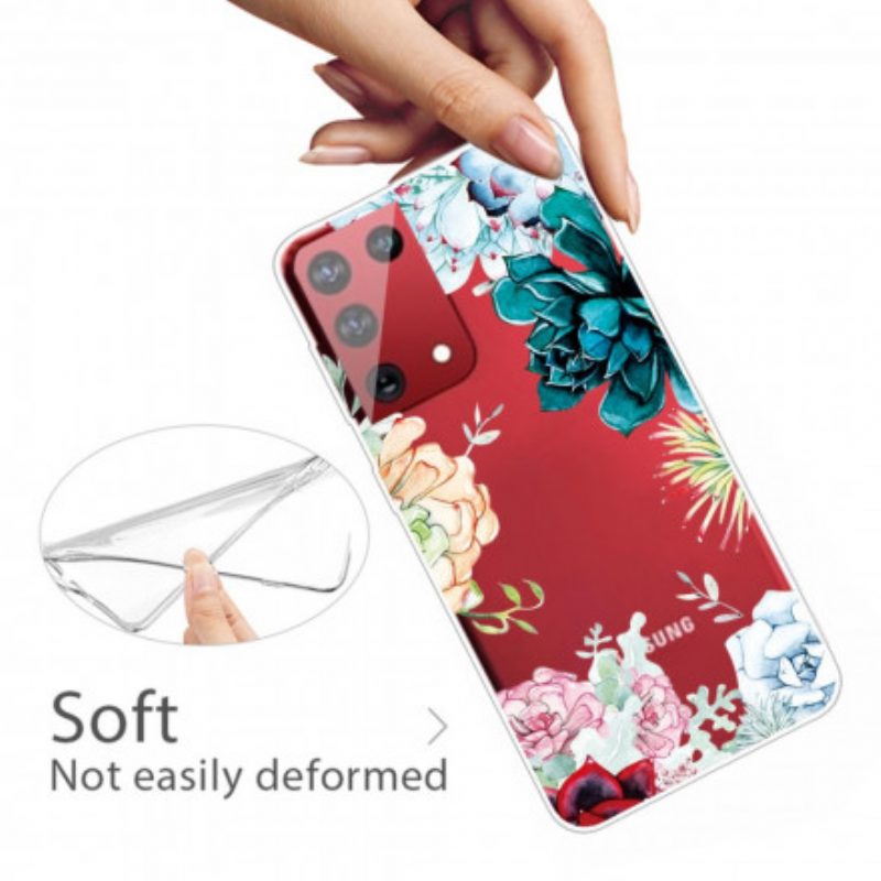 Cover Samsung Galaxy S21 Ultra 5G Fiori Dell'acquerello