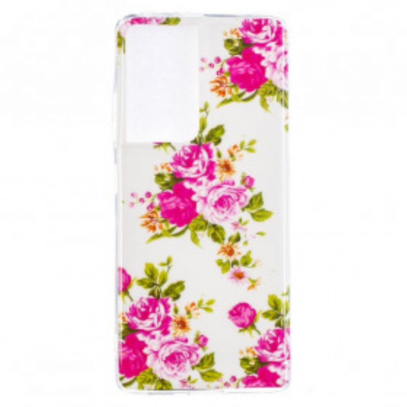 Cover Samsung Galaxy S21 Ultra 5G Fiori Liberty Fluorescenti