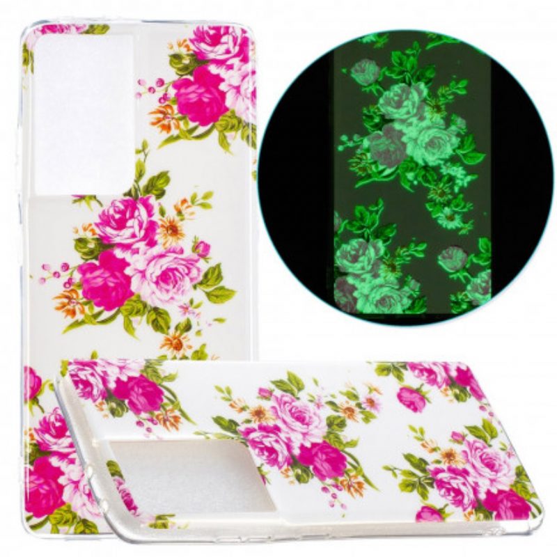 Cover Samsung Galaxy S21 Ultra 5G Fiori Liberty Fluorescenti