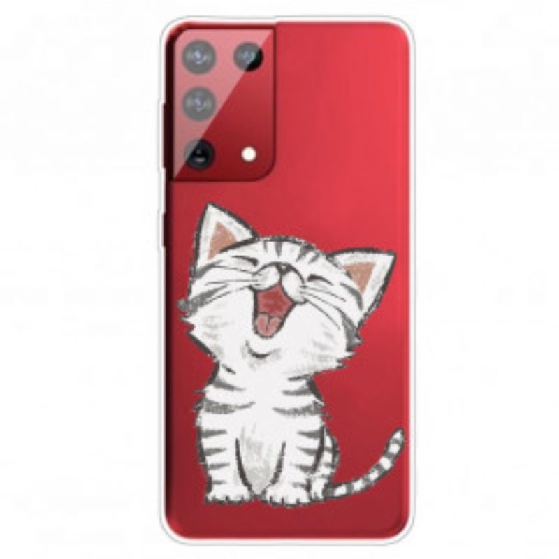 Cover Samsung Galaxy S21 Ultra 5G Gatto Amorevole