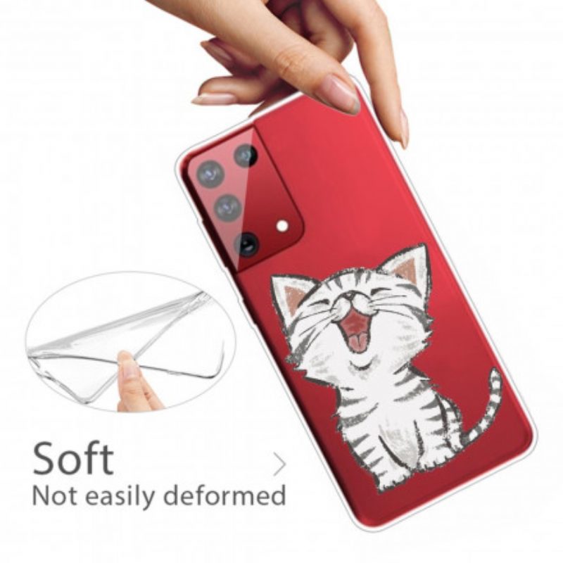 Cover Samsung Galaxy S21 Ultra 5G Gatto Amorevole