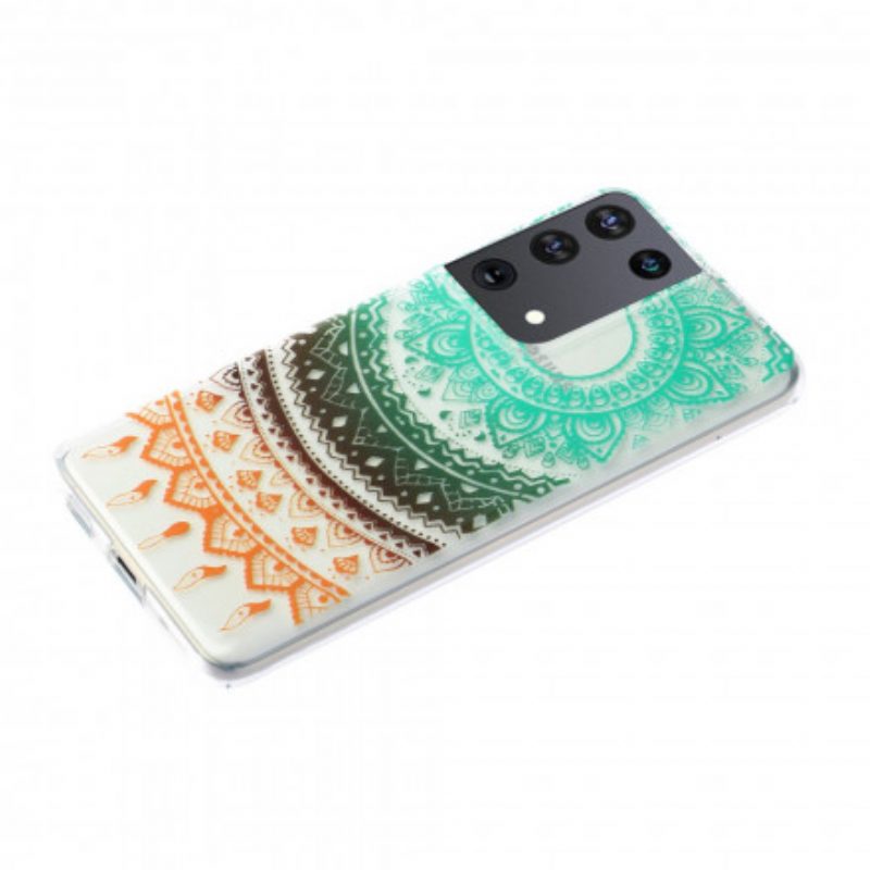 Cover Samsung Galaxy S21 Ultra 5G Mandala Fiore Senza Soluzione Di Continuità