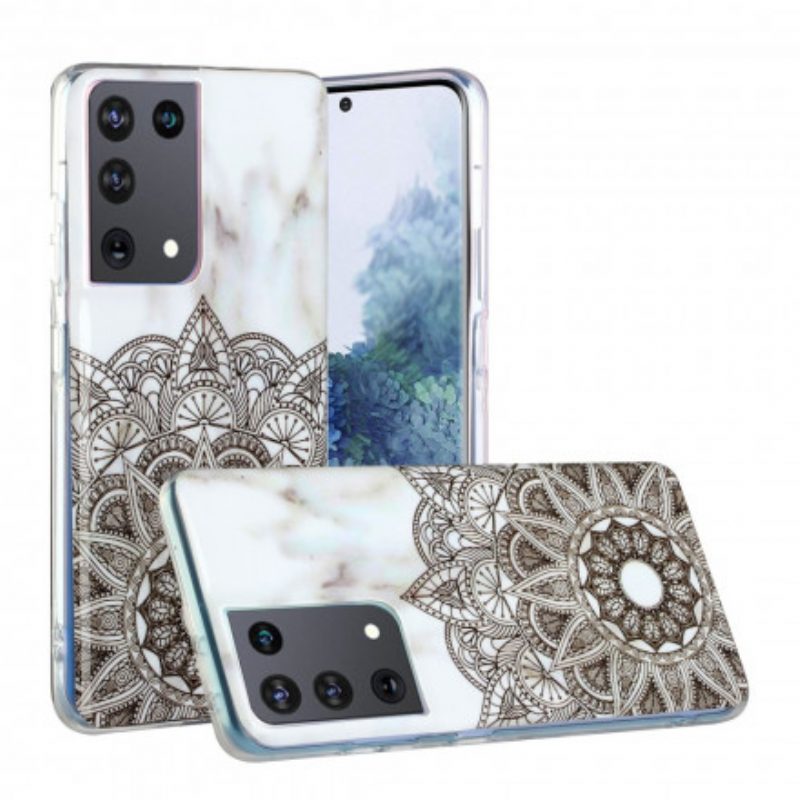 Cover Samsung Galaxy S21 Ultra 5G Mandala Marmorizzato