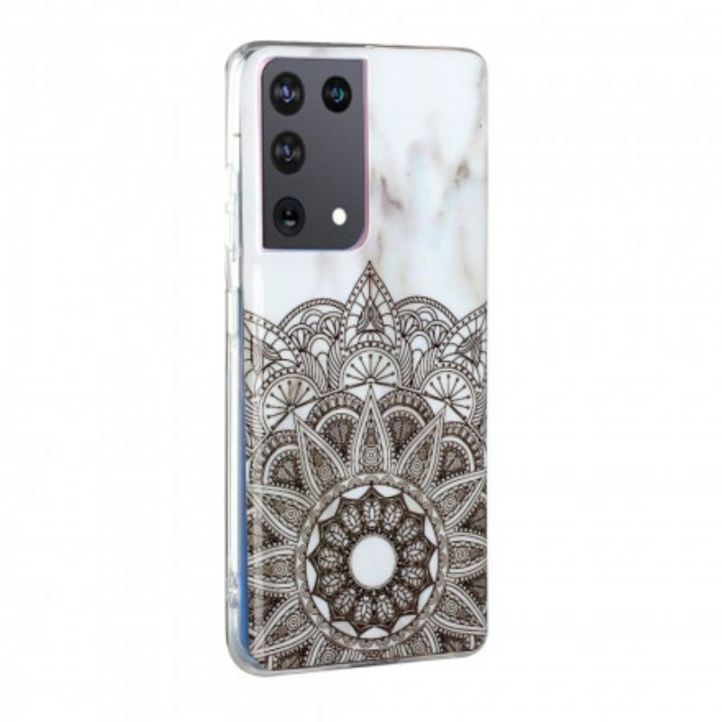 Cover Samsung Galaxy S21 Ultra 5G Mandala Marmorizzato