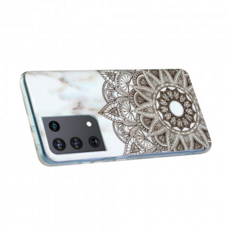 Cover Samsung Galaxy S21 Ultra 5G Mandala Marmorizzato