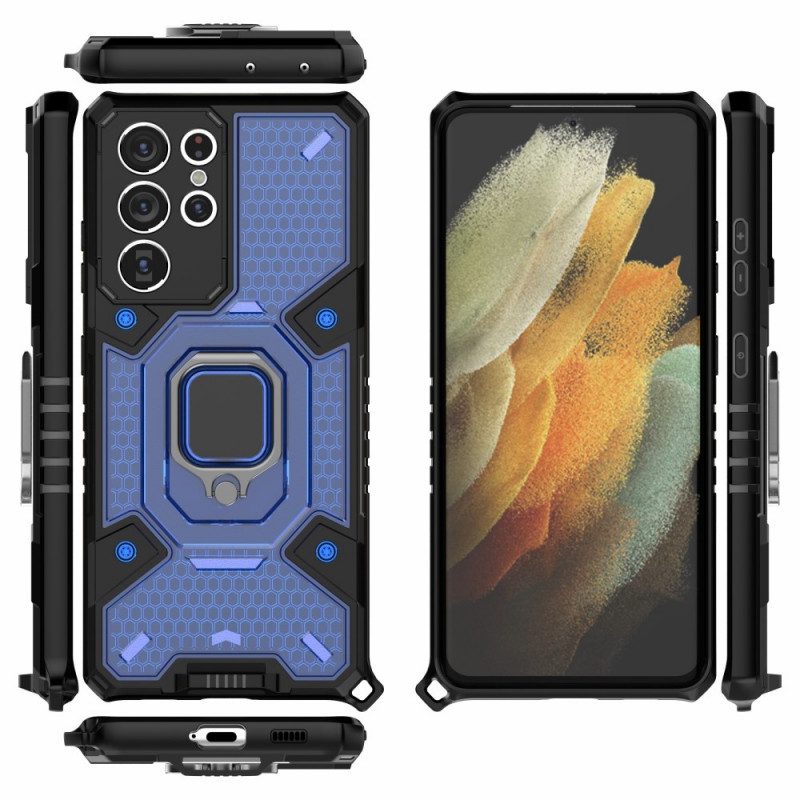 Cover Samsung Galaxy S21 Ultra 5G Nido D'ape Con Anello