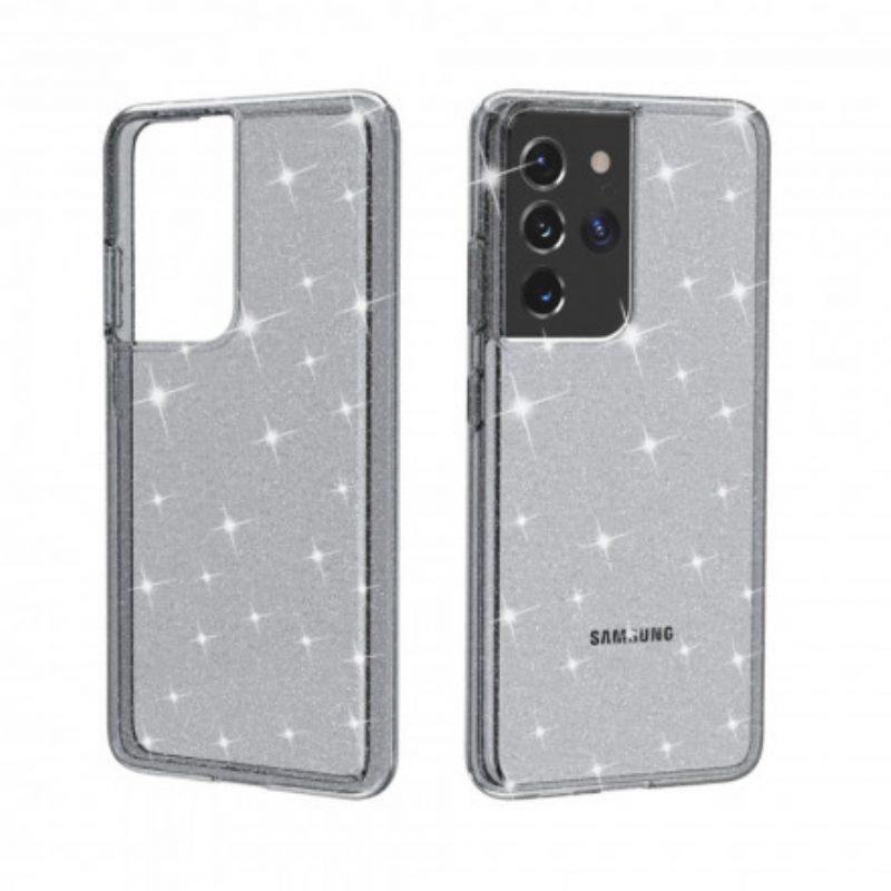 Cover Samsung Galaxy S21 Ultra 5G Paillettes Trasparenti