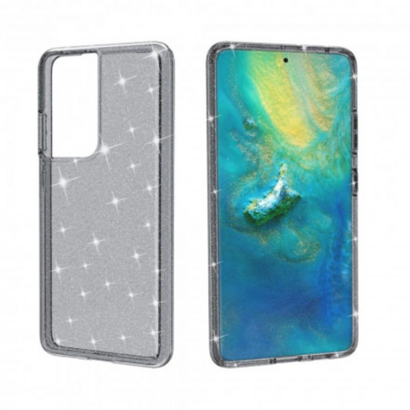 Cover Samsung Galaxy S21 Ultra 5G Paillettes Trasparenti