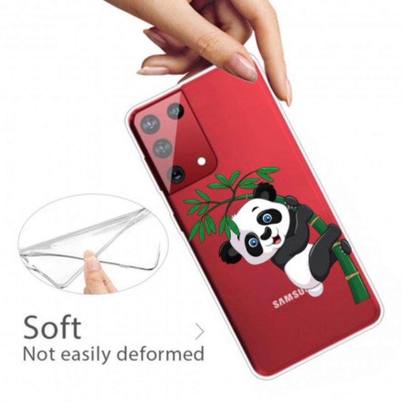 Cover Samsung Galaxy S21 Ultra 5G Panda Su Bambù