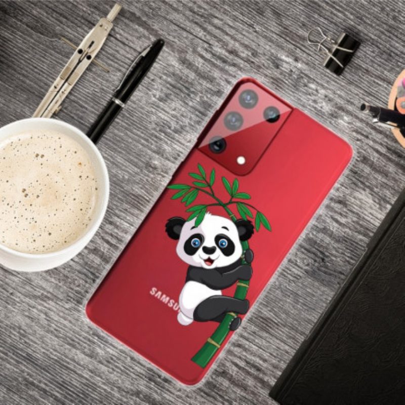 Cover Samsung Galaxy S21 Ultra 5G Panda Su Bambù