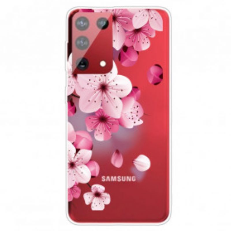 Cover Samsung Galaxy S21 Ultra 5G Piccoli Fiori Rosa