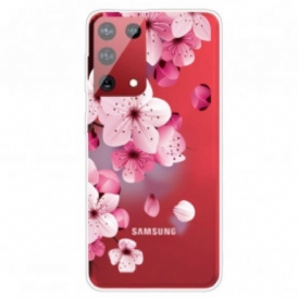 Cover Samsung Galaxy S21 Ultra 5G Piccoli Fiori Rosa