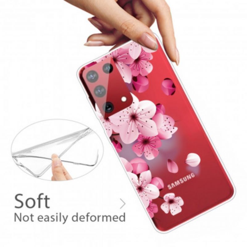 Cover Samsung Galaxy S21 Ultra 5G Piccoli Fiori Rosa