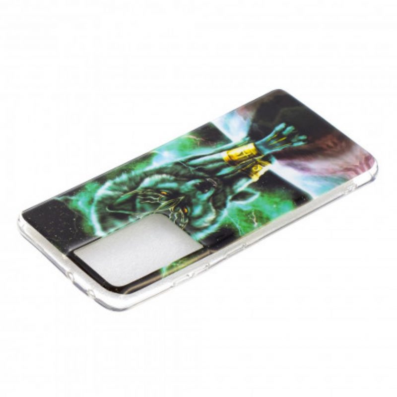 Cover Samsung Galaxy S21 Ultra 5G Serie Di Lupi Fluorescenti