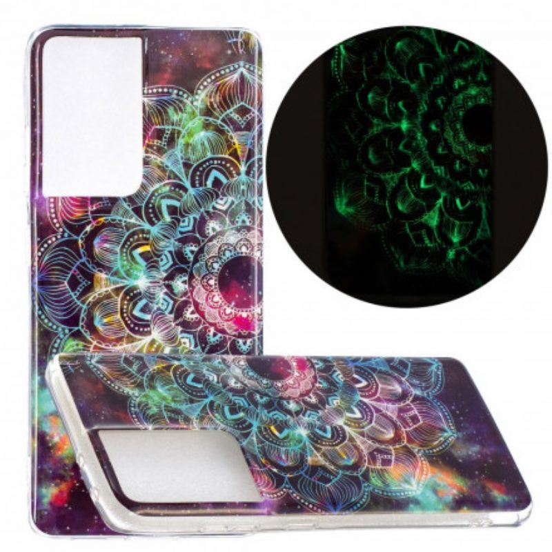 Cover Samsung Galaxy S21 Ultra 5G Serie Floreale Fluorescente