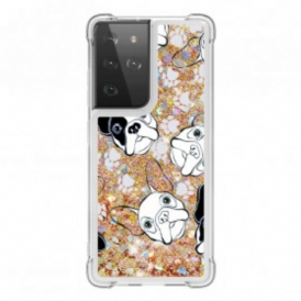 Cover Samsung Galaxy S21 Ultra 5G Signor Cane Paillettes