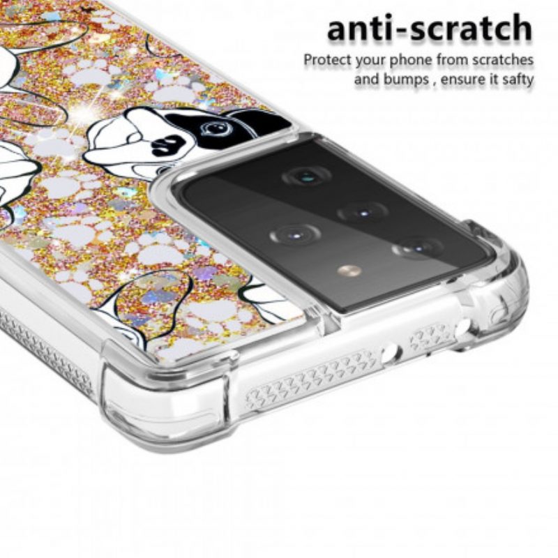 Cover Samsung Galaxy S21 Ultra 5G Signor Cane Paillettes