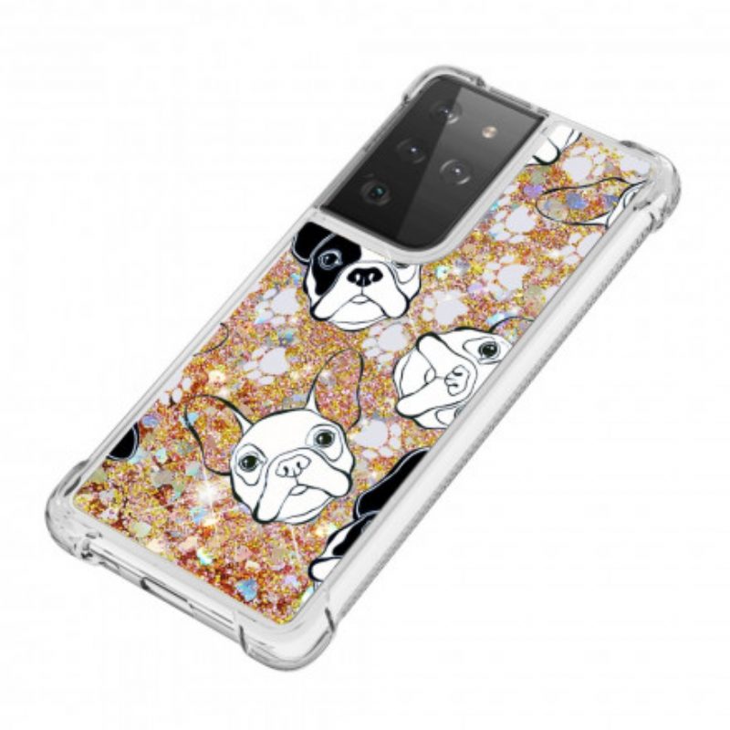 Cover Samsung Galaxy S21 Ultra 5G Signor Cane Paillettes