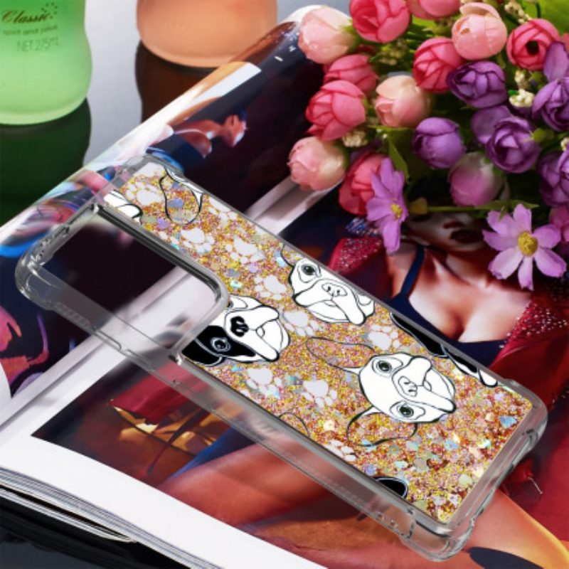 Cover Samsung Galaxy S21 Ultra 5G Signor Cane Paillettes