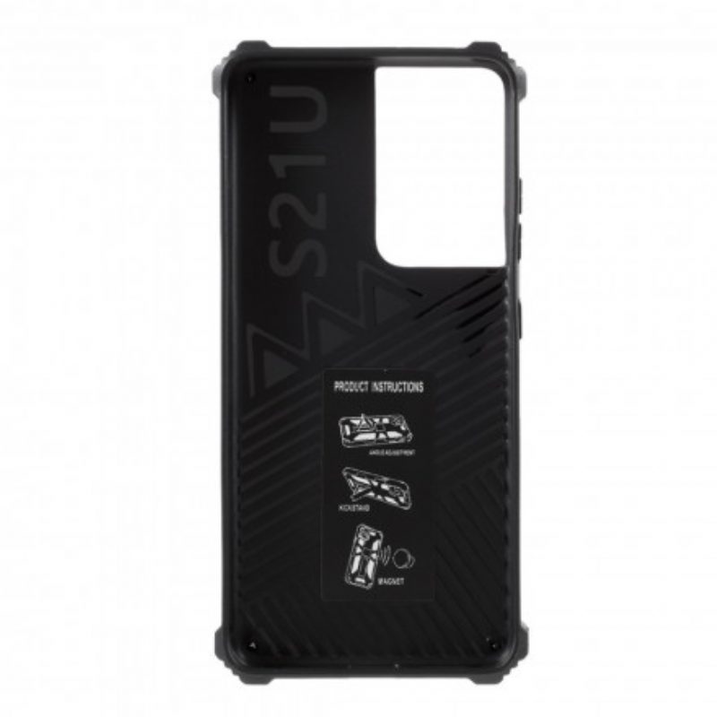 Cover Samsung Galaxy S21 Ultra 5G Supporto Removibile Bicolore