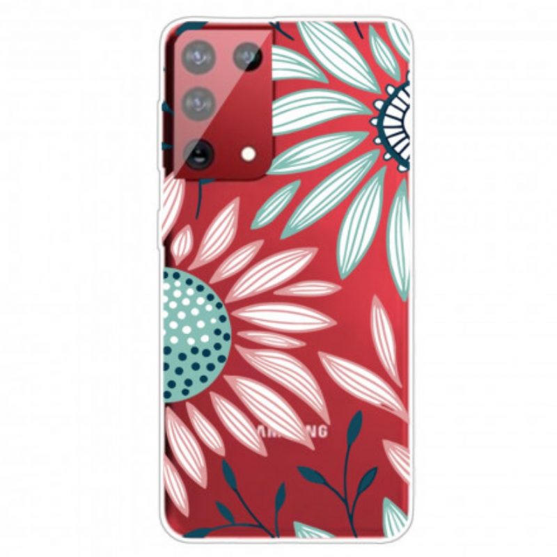 Cover Samsung Galaxy S21 Ultra 5G Un Fiore Trasparente