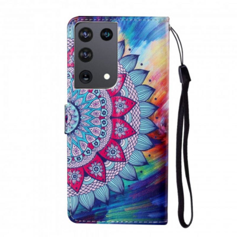 Custodia A Portafoglio Samsung Galaxy S21 Ultra 5G Re Mandala