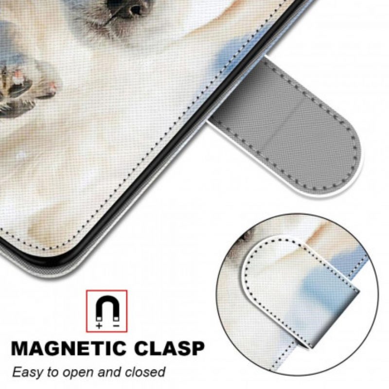 Custodia in pelle Samsung Galaxy S21 Ultra 5G Cane Carino