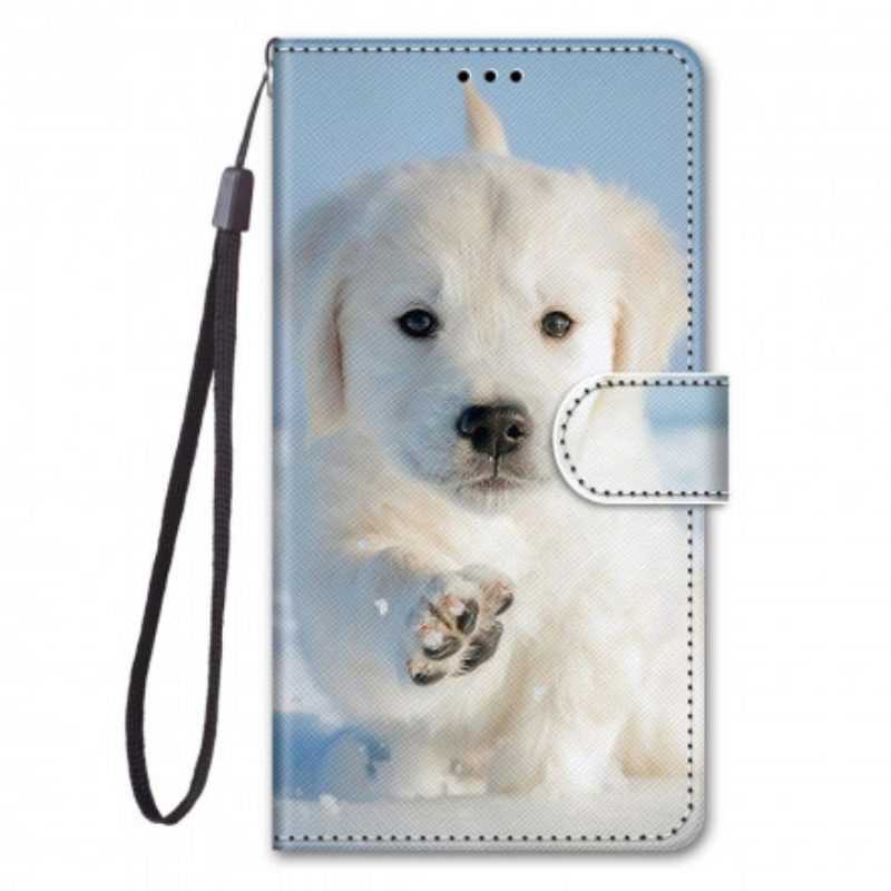 Custodia in pelle Samsung Galaxy S21 Ultra 5G Cane Carino