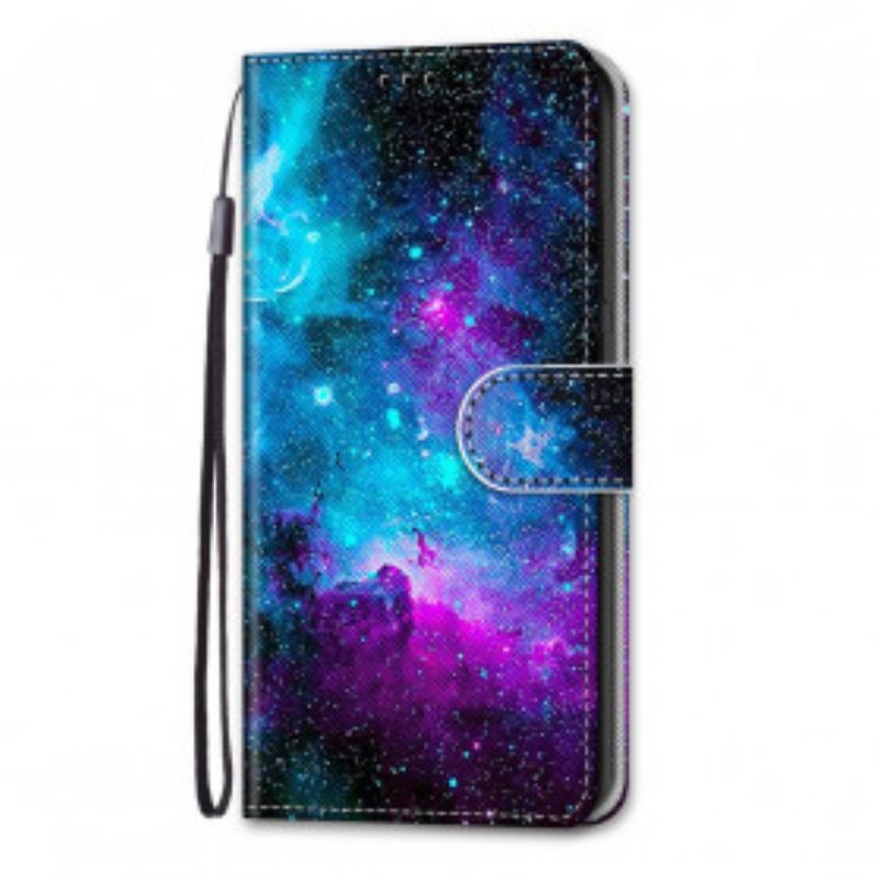 Custodia in pelle Samsung Galaxy S21 Ultra 5G Cielo Cosmico