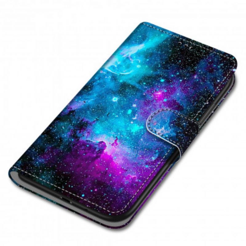 Custodia in pelle Samsung Galaxy S21 Ultra 5G Cielo Cosmico