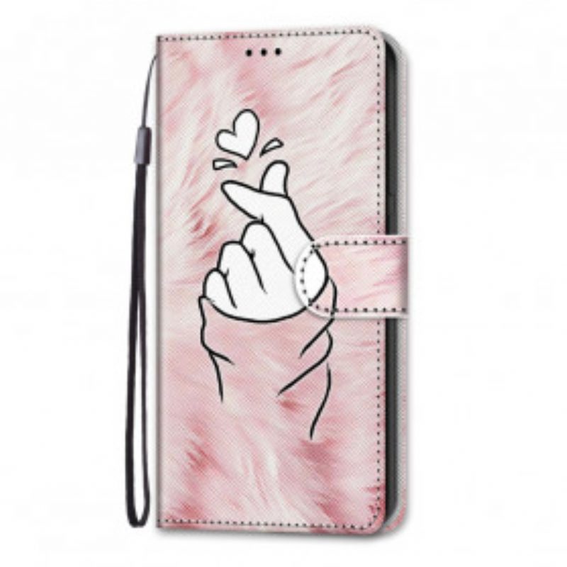 Custodia in pelle Samsung Galaxy S21 Ultra 5G Cuore Del Dito