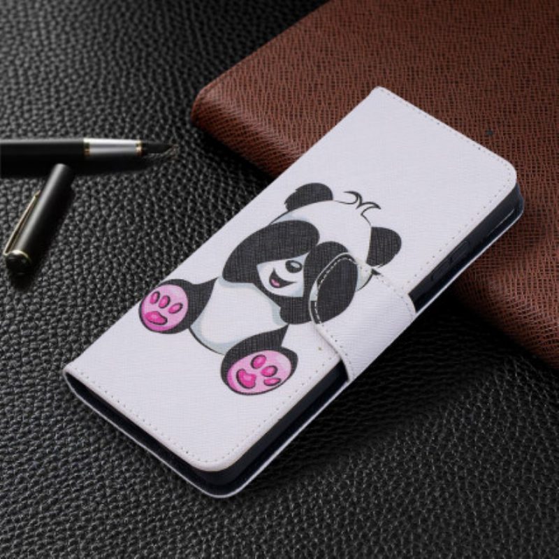 Custodia in pelle Samsung Galaxy S21 Ultra 5G Divertimento Panda