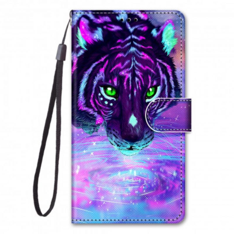 Custodia in pelle Samsung Galaxy S21 Ultra 5G Felino Magico