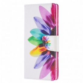 Custodia in pelle Samsung Galaxy S21 Ultra 5G Fiore Dell'acquerello