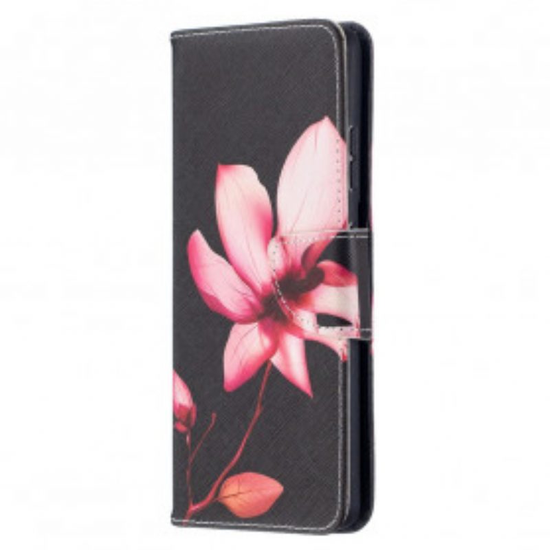 Custodia in pelle Samsung Galaxy S21 Ultra 5G Fiore Rosa