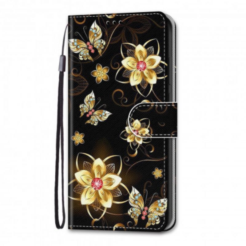 Custodia in pelle Samsung Galaxy S21 Ultra 5G Fiori Magici