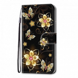 Custodia in pelle Samsung Galaxy S21 Ultra 5G Fiori Magici