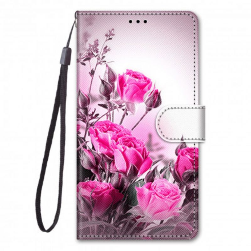 Custodia in pelle Samsung Galaxy S21 Ultra 5G Fiori Magici