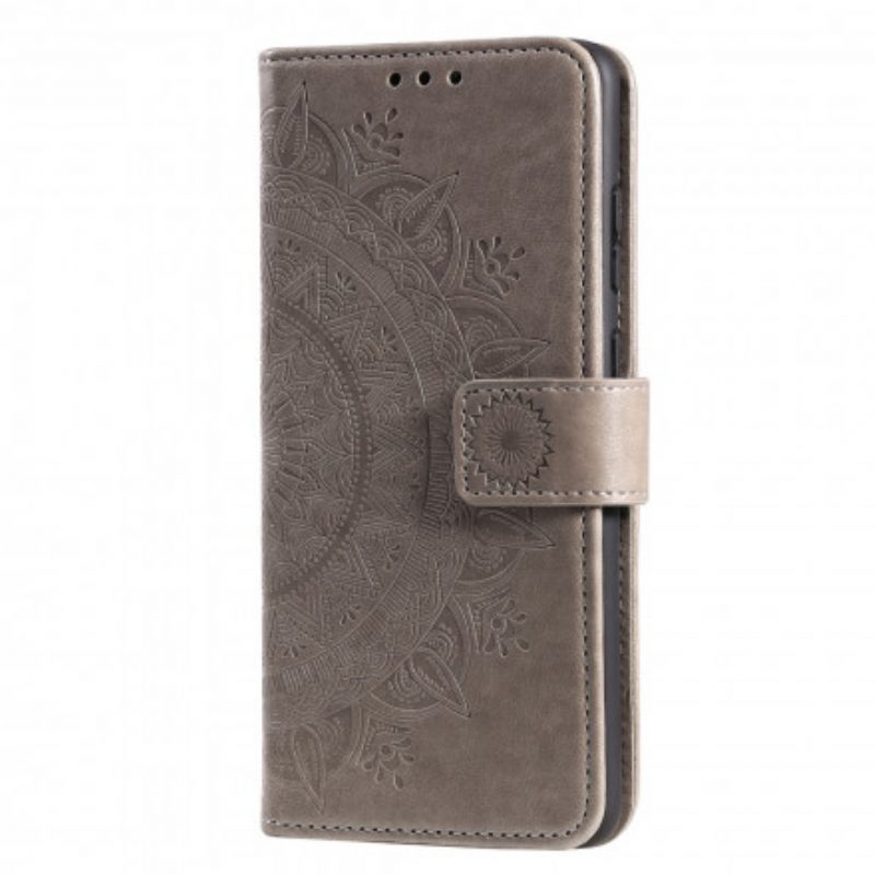 Custodia in pelle Samsung Galaxy S21 Ultra 5G Mandala Del Sole