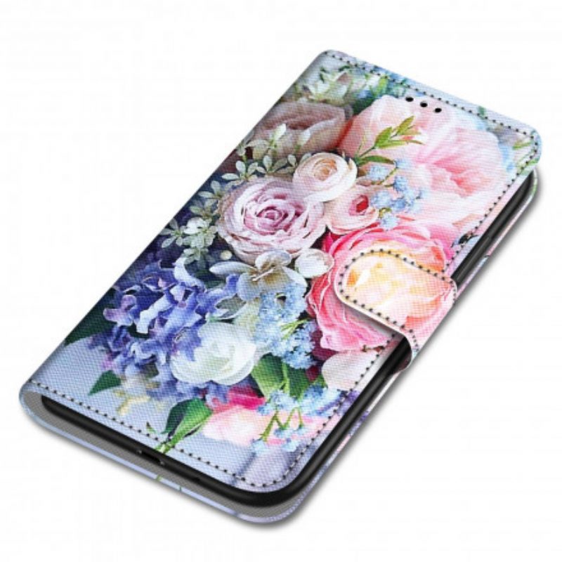 Custodia in pelle Samsung Galaxy S21 Ultra 5G Meraviglia Floreale