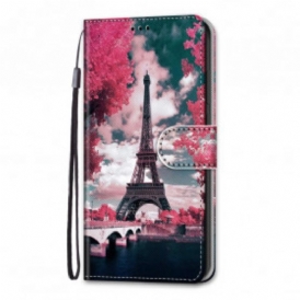 Custodia in pelle Samsung Galaxy S21 Ultra 5G Parigi In Fiore