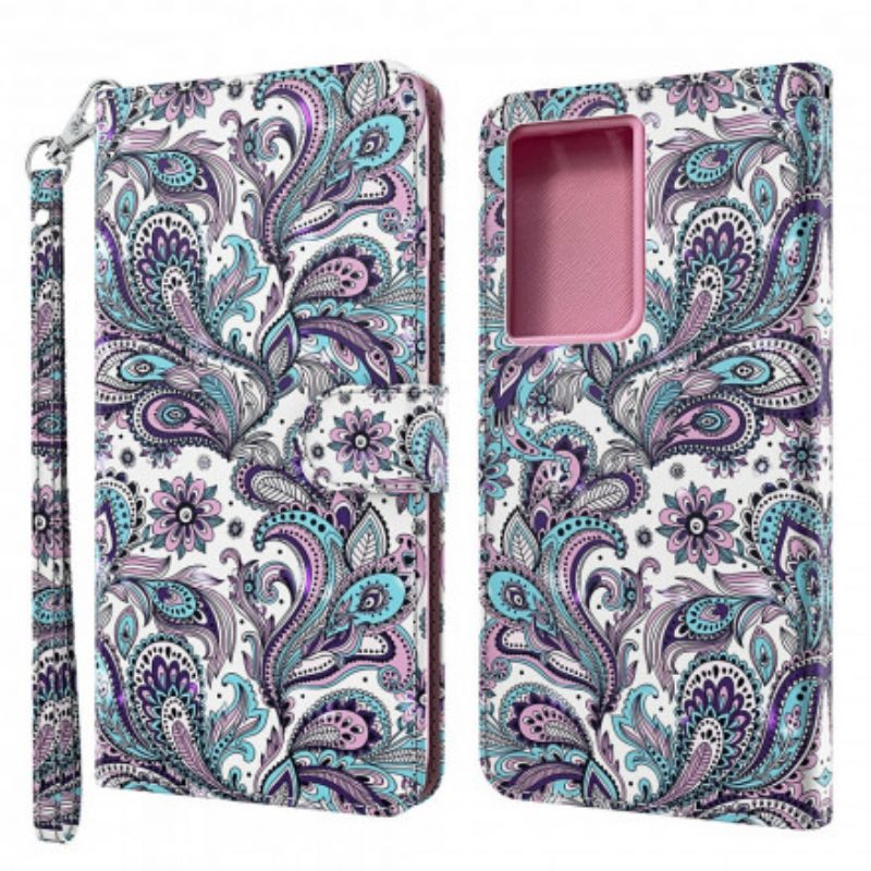 Custodia in pelle Samsung Galaxy S21 Ultra 5G Pizzo Elegante