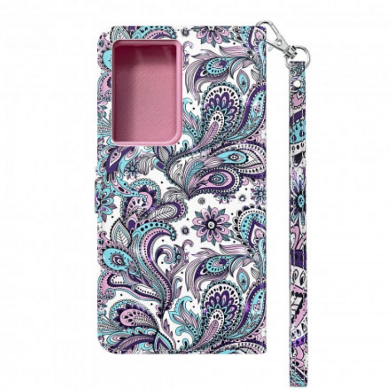 Custodia in pelle Samsung Galaxy S21 Ultra 5G Pizzo Elegante