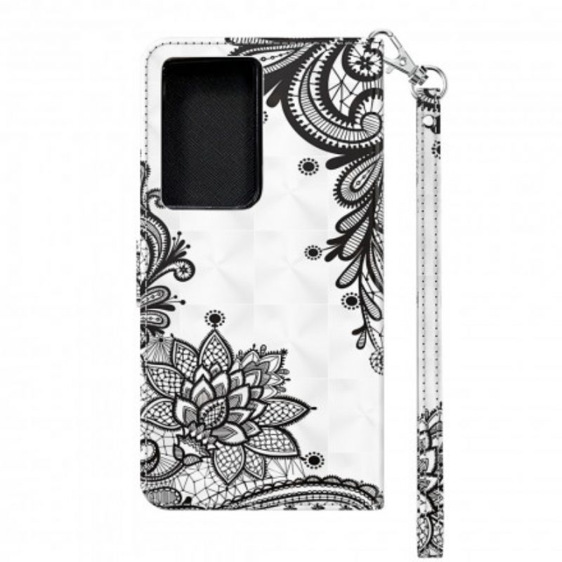 Custodia in pelle Samsung Galaxy S21 Ultra 5G Pizzo Elegante