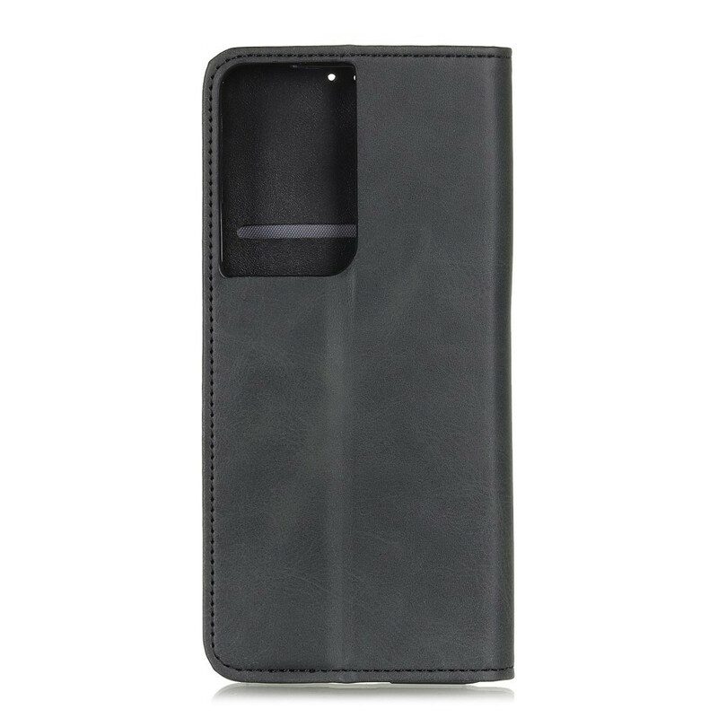 Folio Cover Samsung Galaxy S21 Ultra 5G Custodia in pelle Crosta D'epoca In Pelle