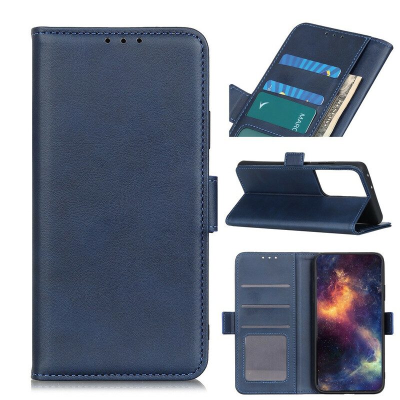 Folio Cover Samsung Galaxy S21 Ultra 5G Custodia in pelle Doppio Lembo